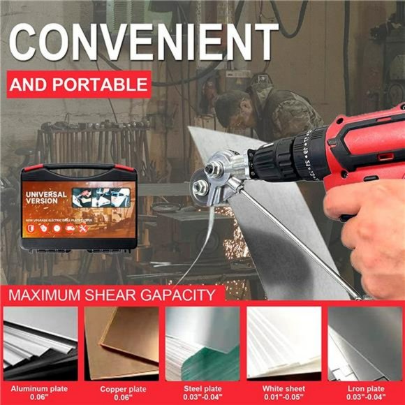 Electric Drill Shears Attachment Cutter Nibbler, Sheet Metal Cutter Drill - Picture 3 of 6